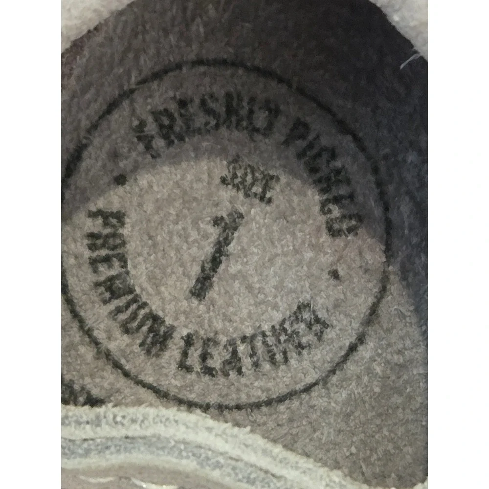 Freshly Picked Baby‎ Moccasins Grey Premium Leather Fringe Soft Sole Size 1